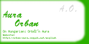 aura orban business card
